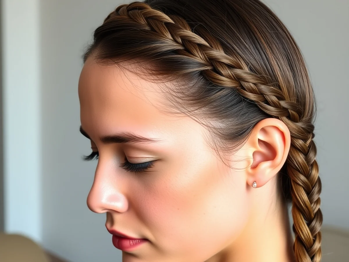 Braided Headband Style - half braided hairstyles
