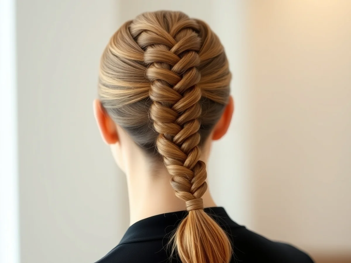 Half-Up Braided Ponytail - half braided hairstyles