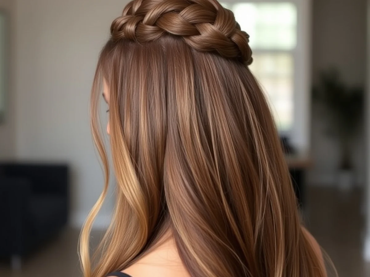 Half-Up Braided Weave - half braided hairstyles