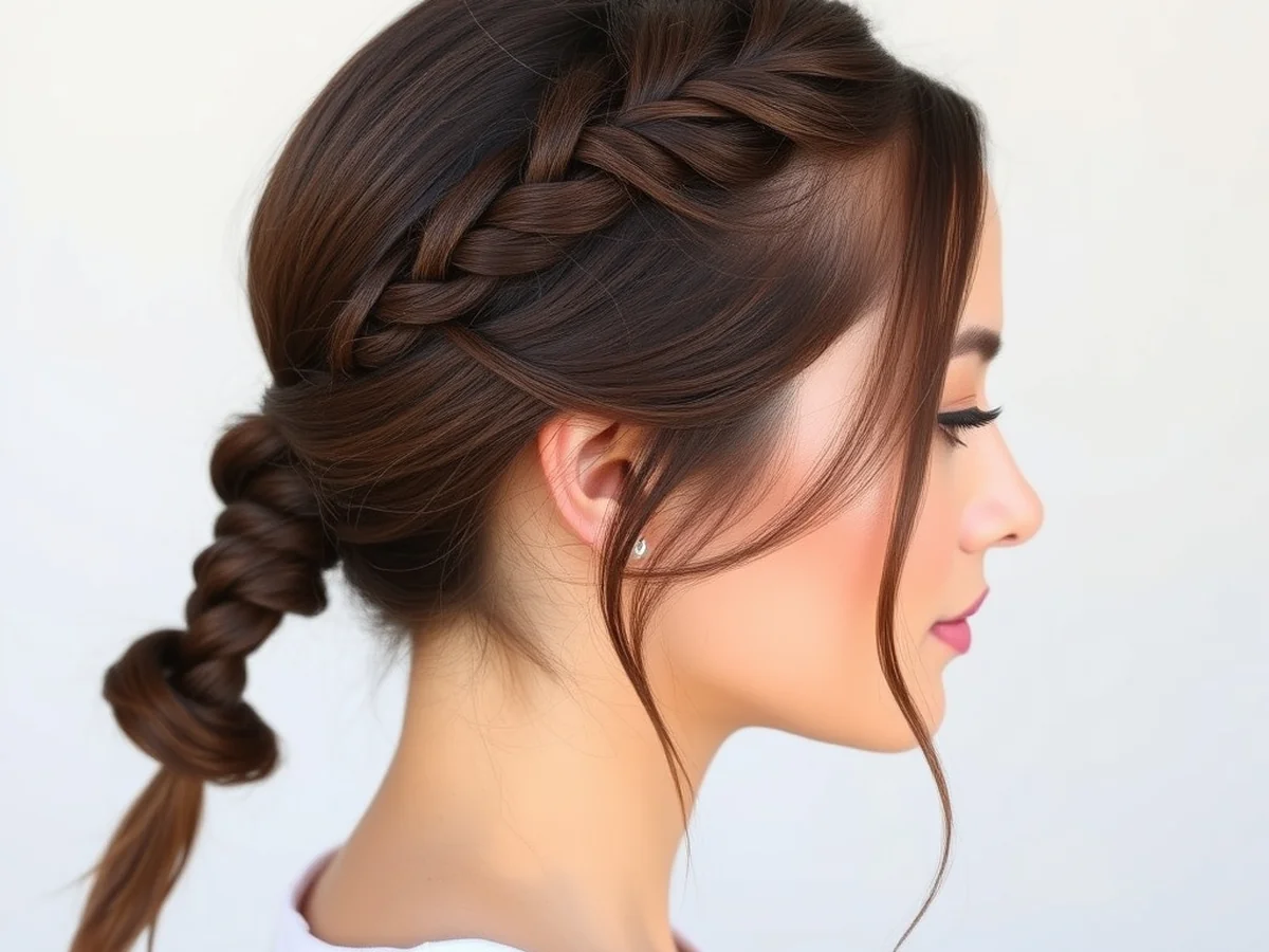 Lace Braid Half - half braided hairstyles