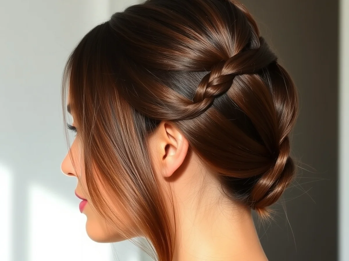 Side Braid Accent - half braided hairstyles