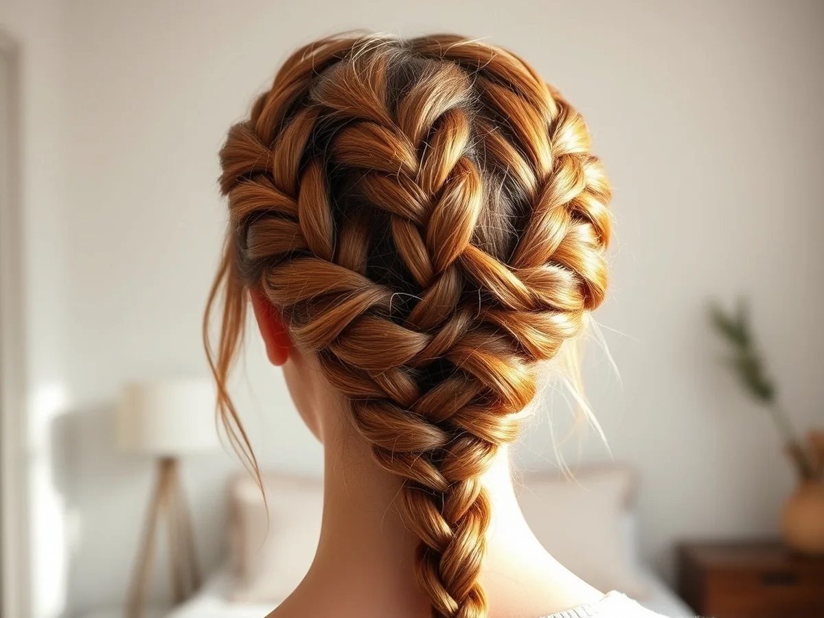 Simple Crown Braid - half braided hairstyles