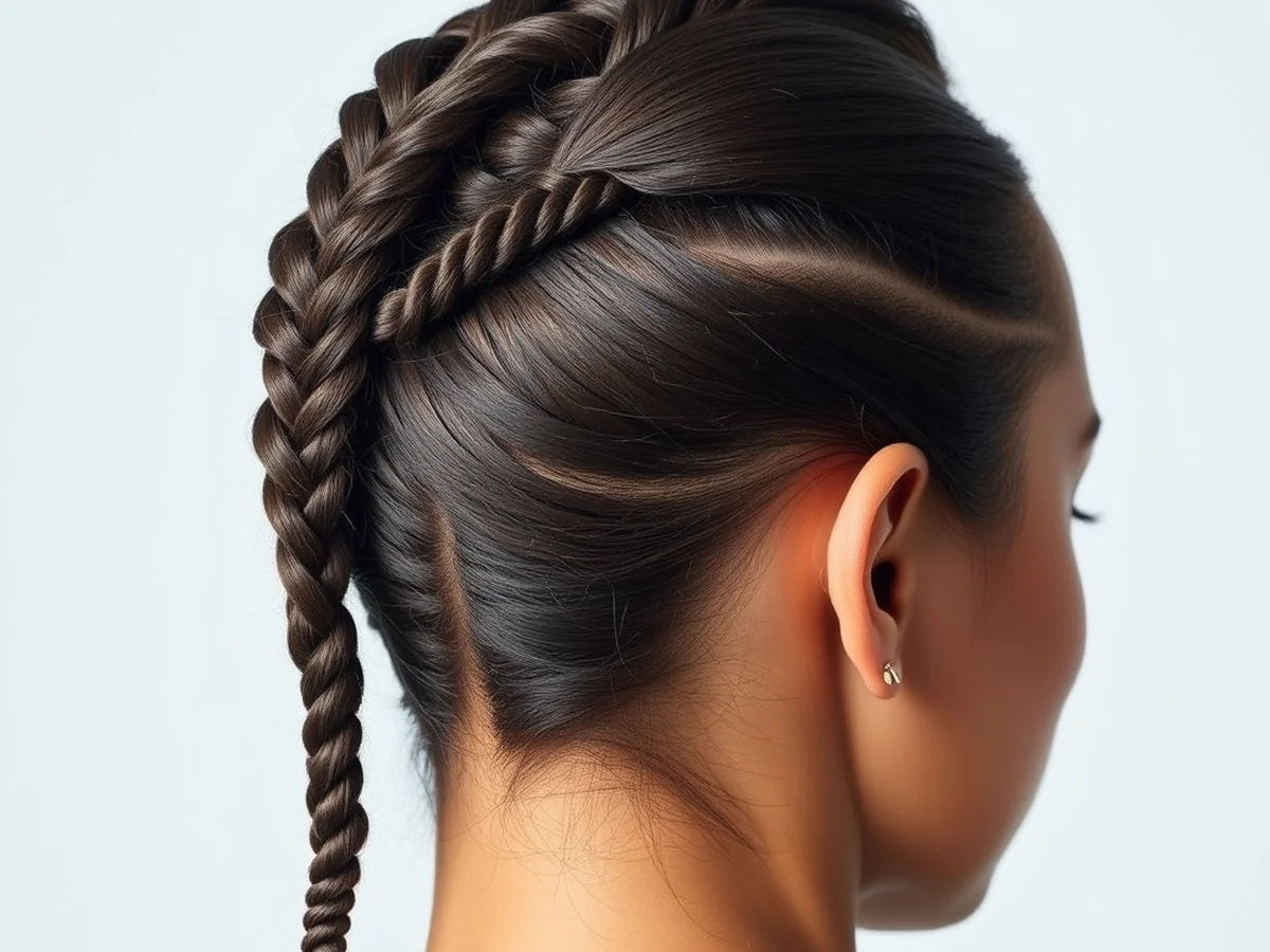 Twisted Braid Half - half braided hairstyles