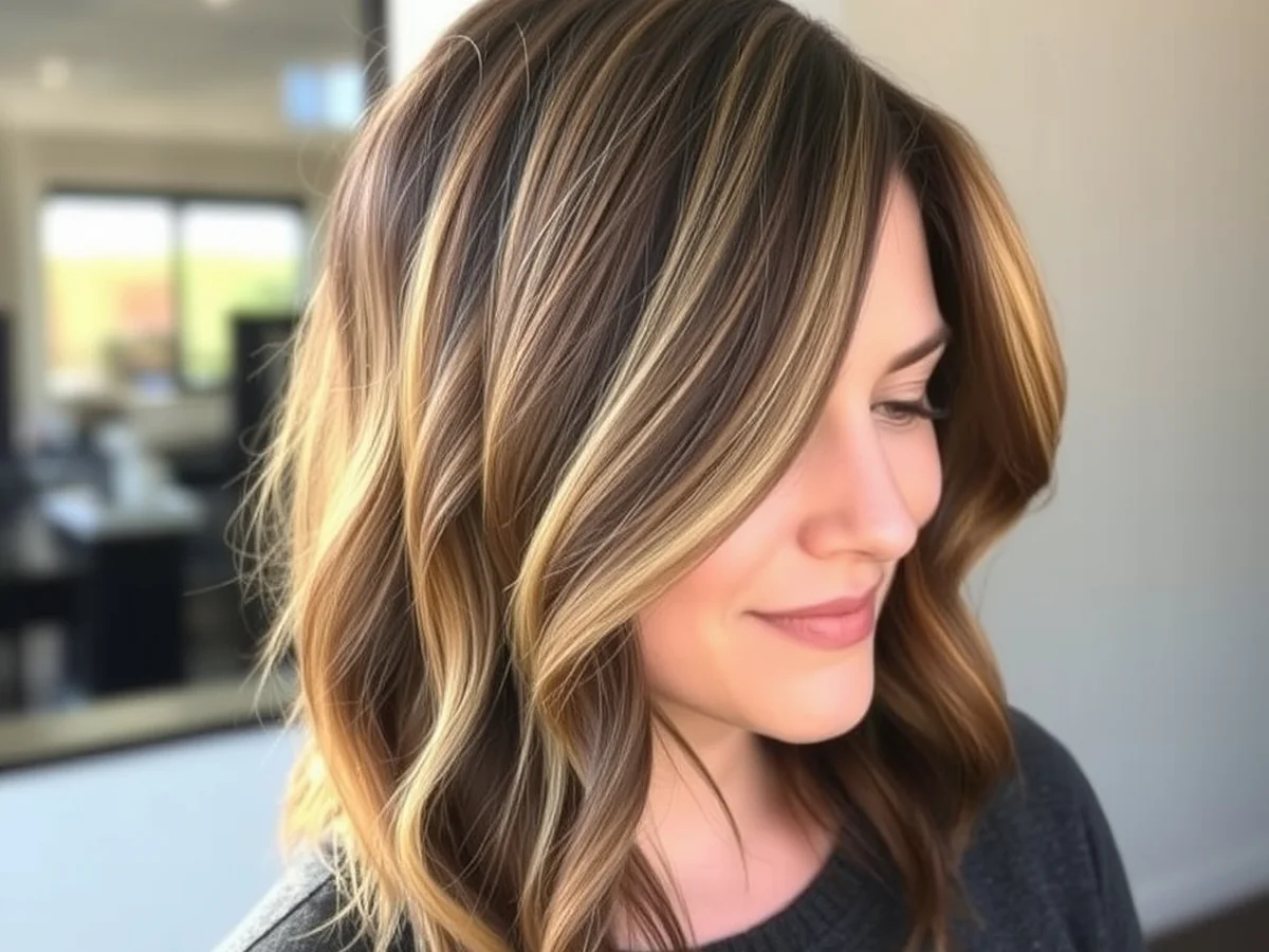 Deep Rooted Honey Lob - honey blonde lob haircut