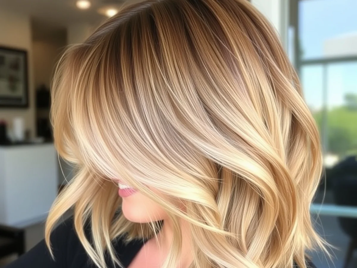 Thick Hair Honey Lob - honey blonde lob haircut