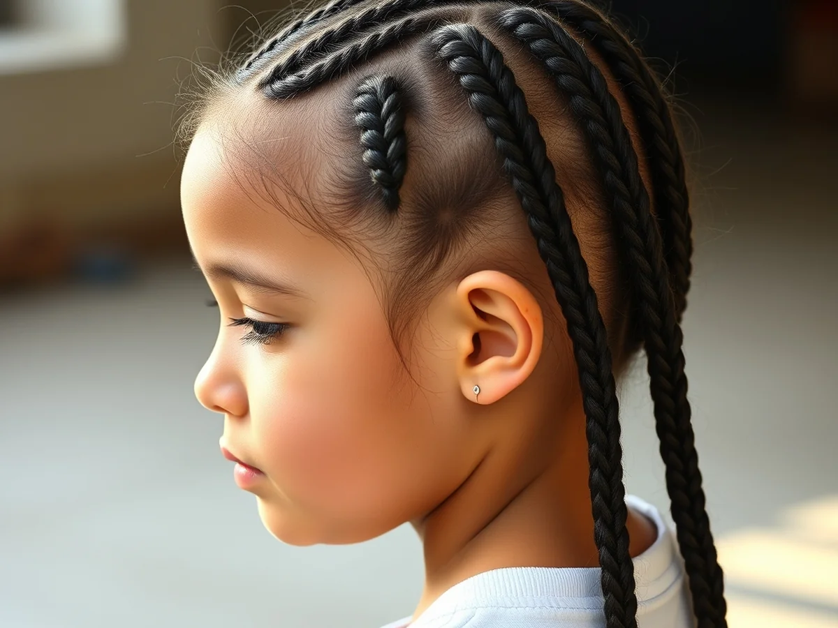 Basic Straight Backs - kids cornrow hairstyles
