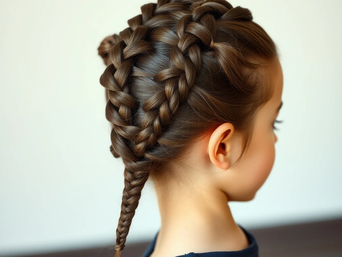 Braided Updo Styles - kids cornrow hairstyles