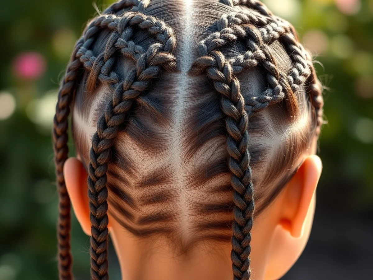 Criss Cross Braids - kids cornrow hairstyles