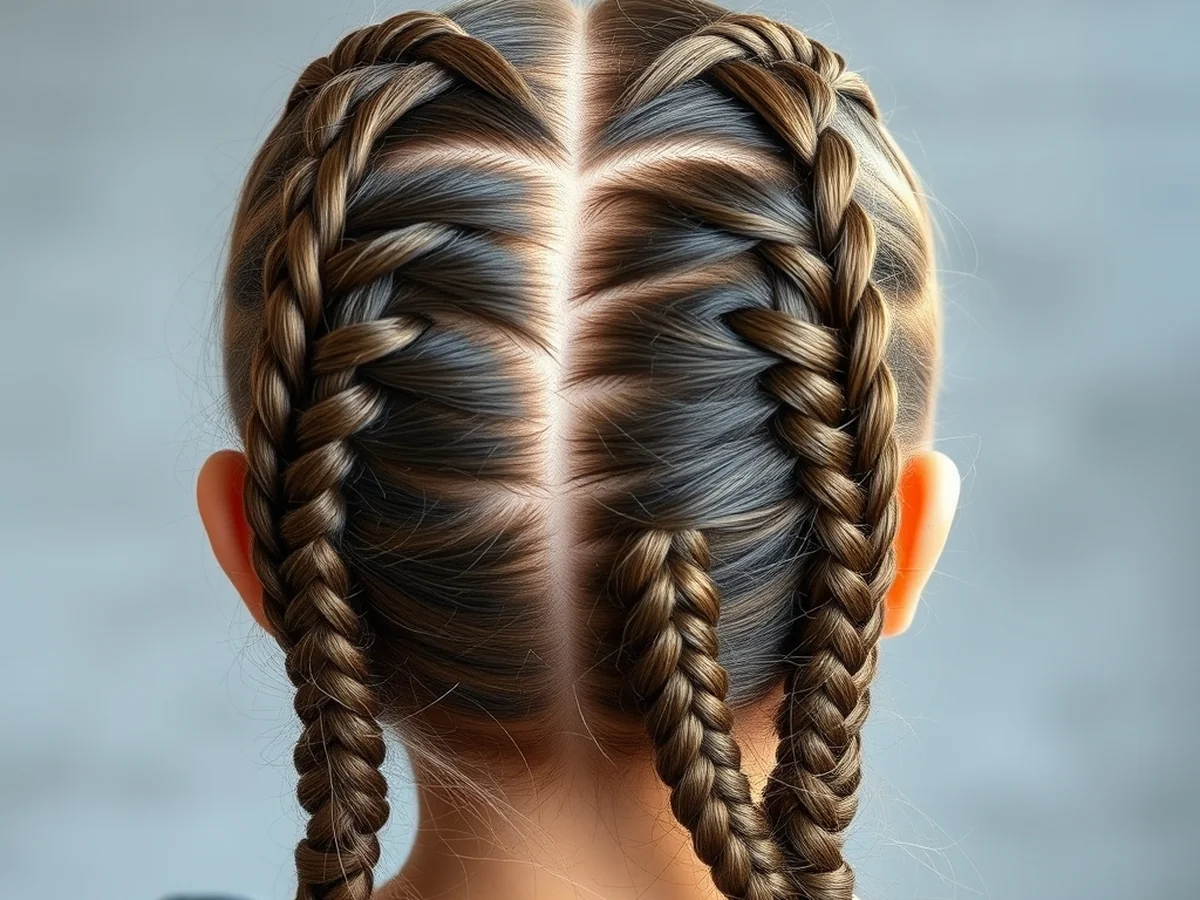 Heart Design Braids - kids cornrow hairstyles