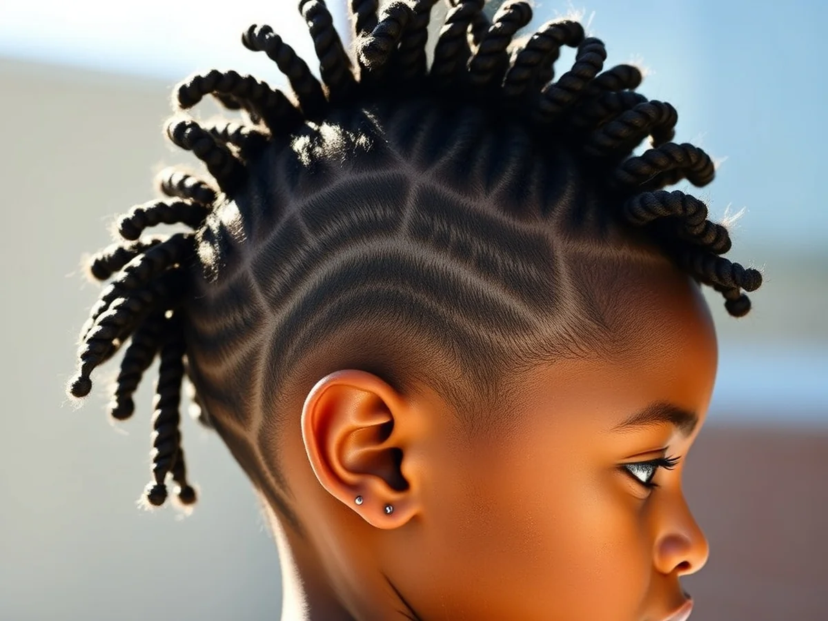 Mohawk Cornrow Style - kids cornrow hairstyles