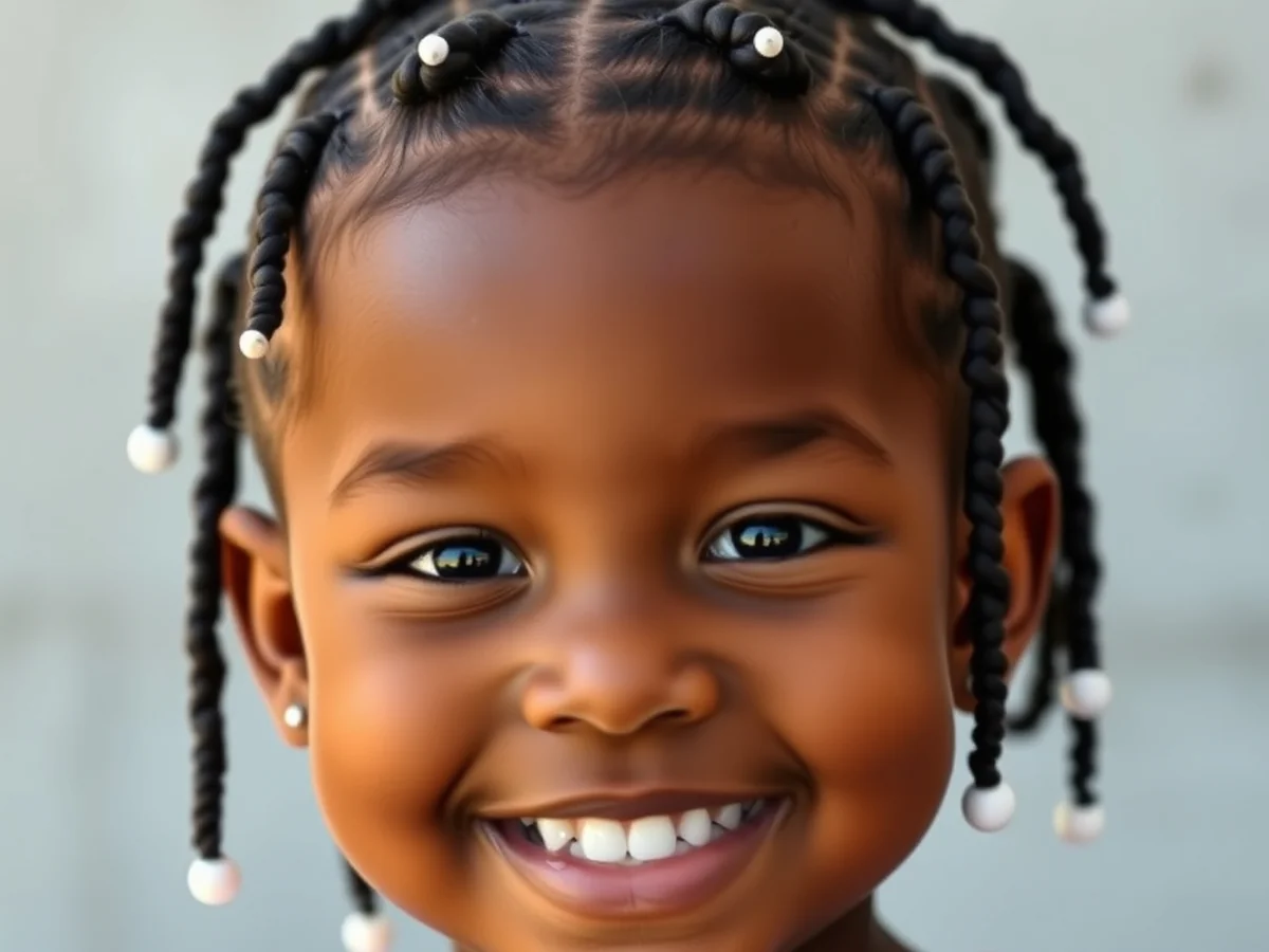 Toddler Cornrows With Beads - kids cornrow hairstyles