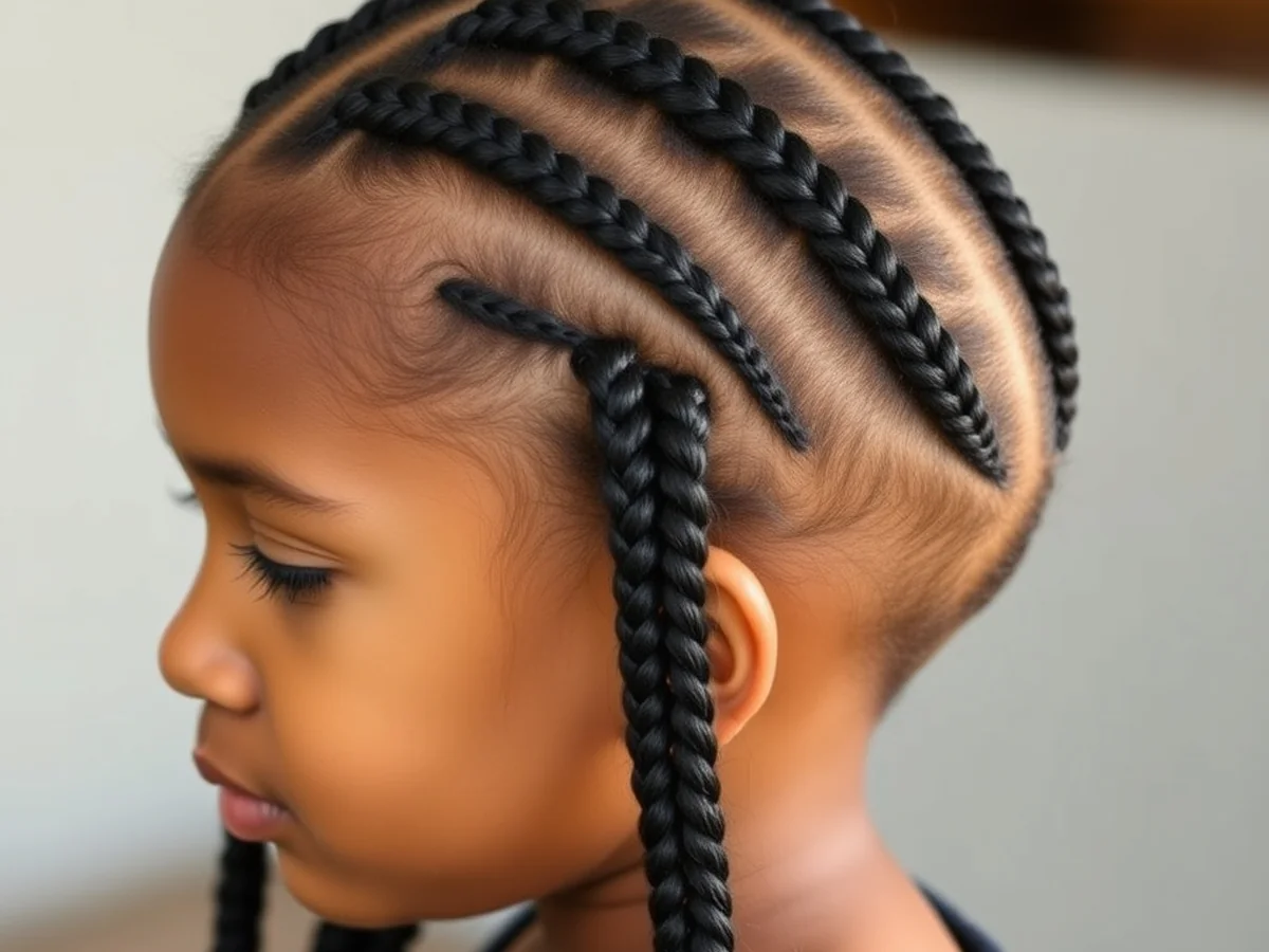 Wide Row Braids - kids cornrow hairstyles