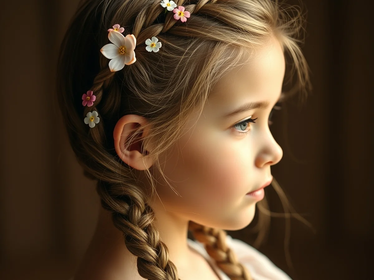 Boho Floral Braids - Kids Hairstyles Girls