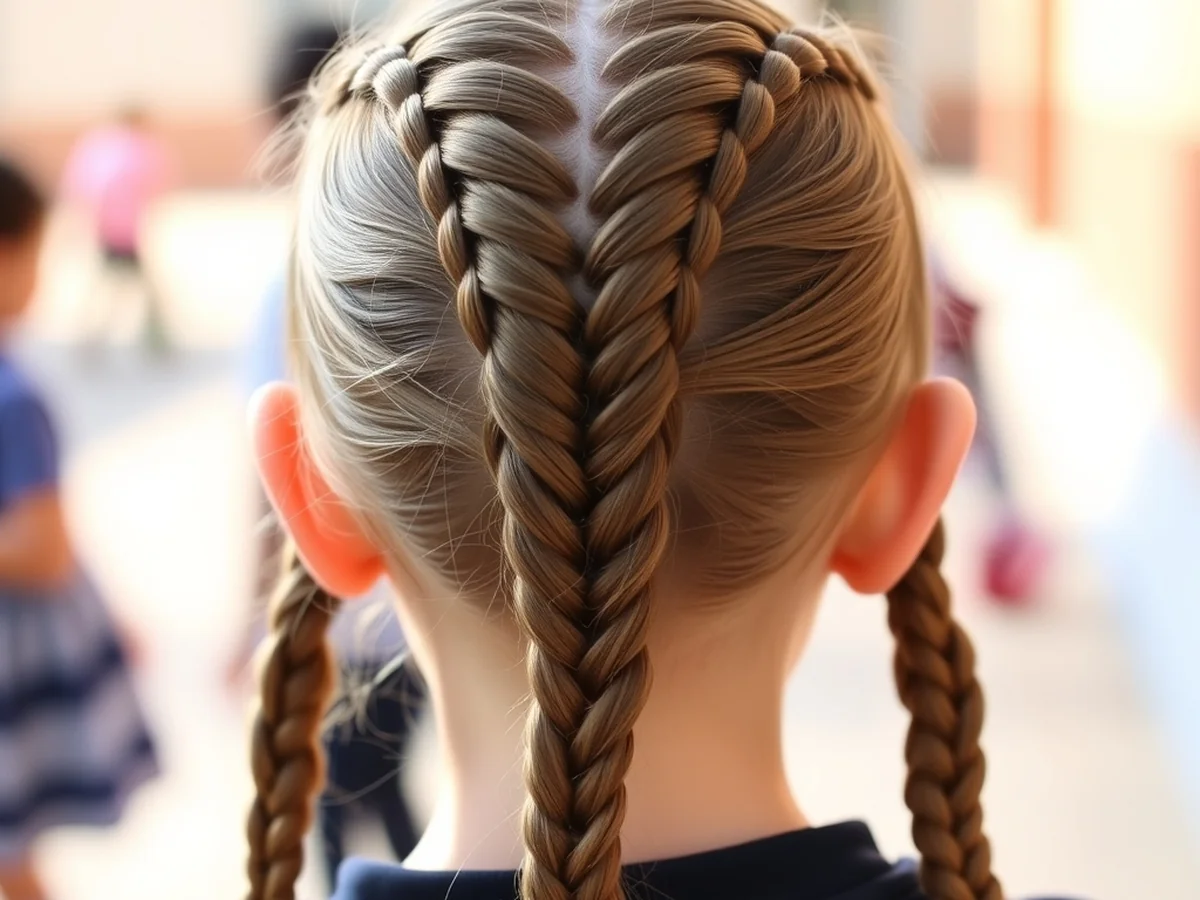 Double Braid Pigtails - Kids Hairstyles Girls