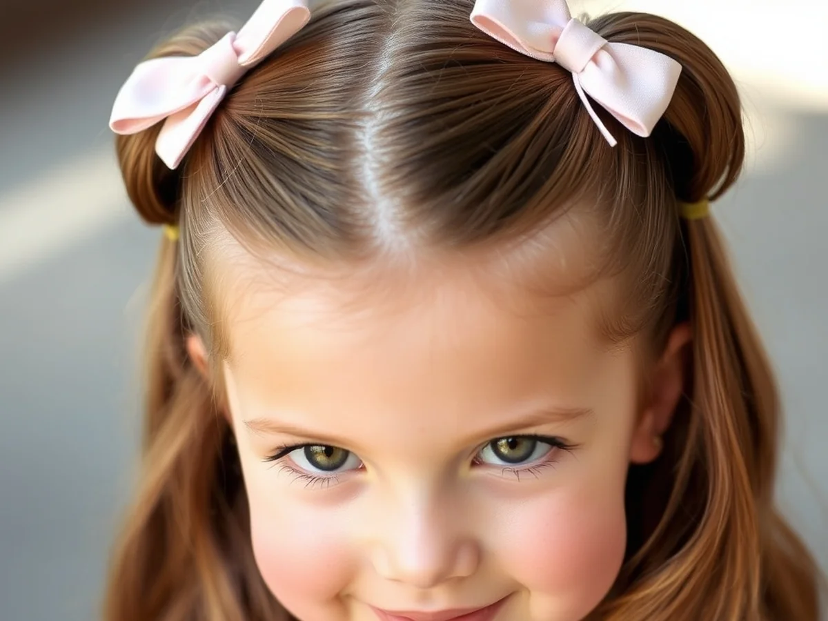 Half Up Bows - Kids Hairstyles Girls