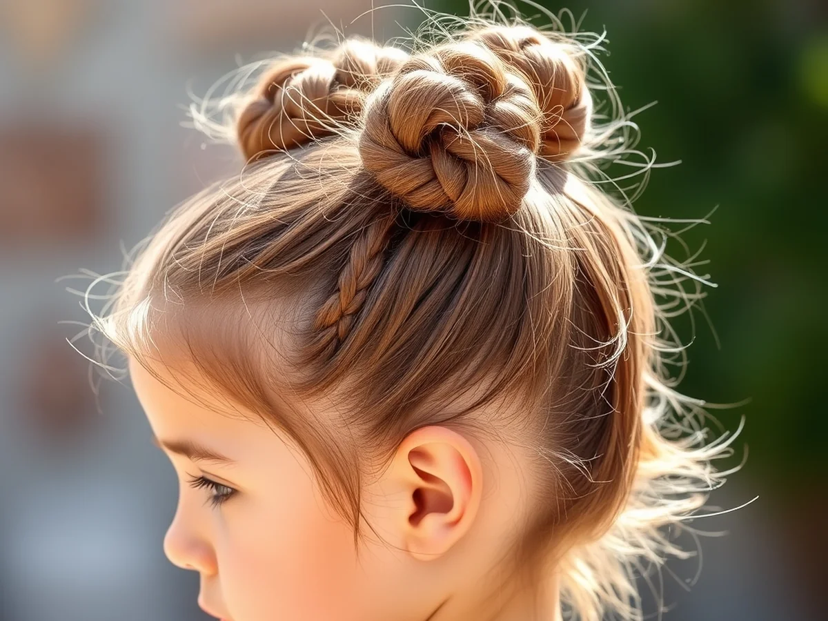 Messy Space Buns - Kids Hairstyles Girls