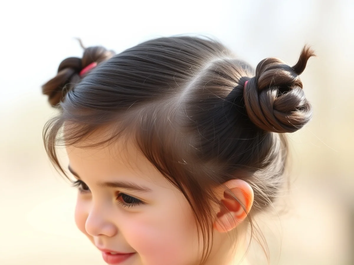 Mini Spaced Buns - Kids Hairstyles Girls