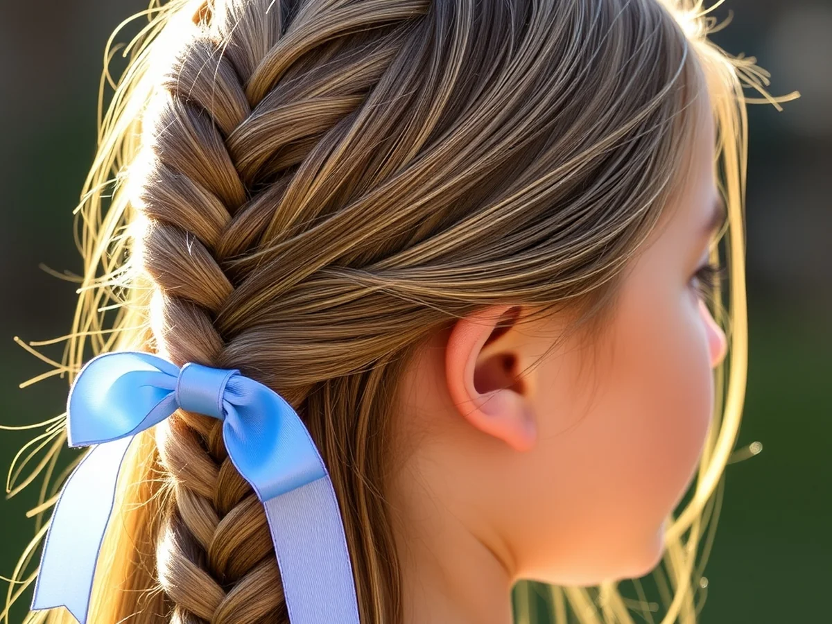 Ribbon Woven Braid - Kids Hairstyles Girls