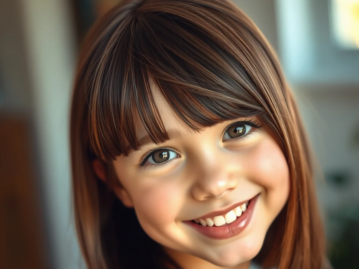 Soft Side Swept Bangs - Kids Hairstyles Girls