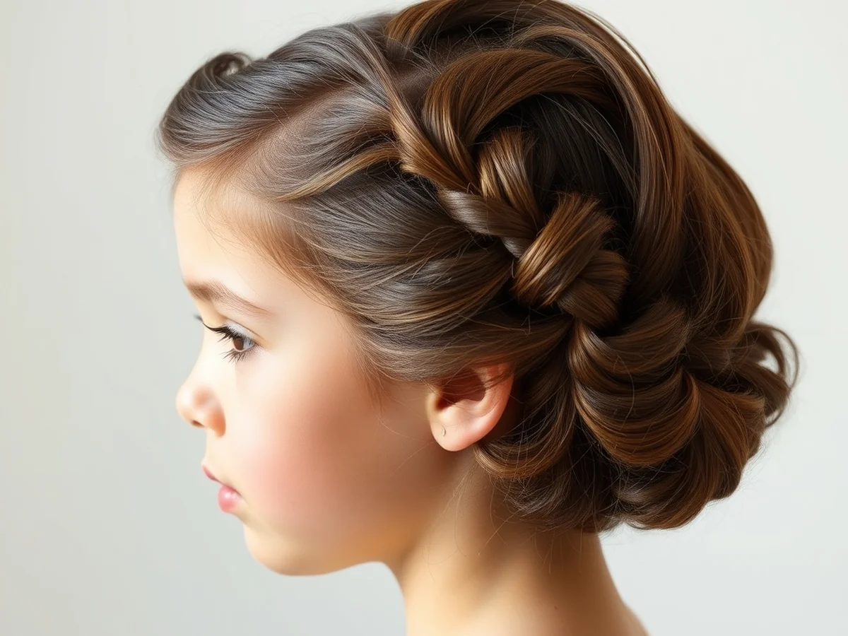 Twisted Crown Style - Kids Hairstyles Girls