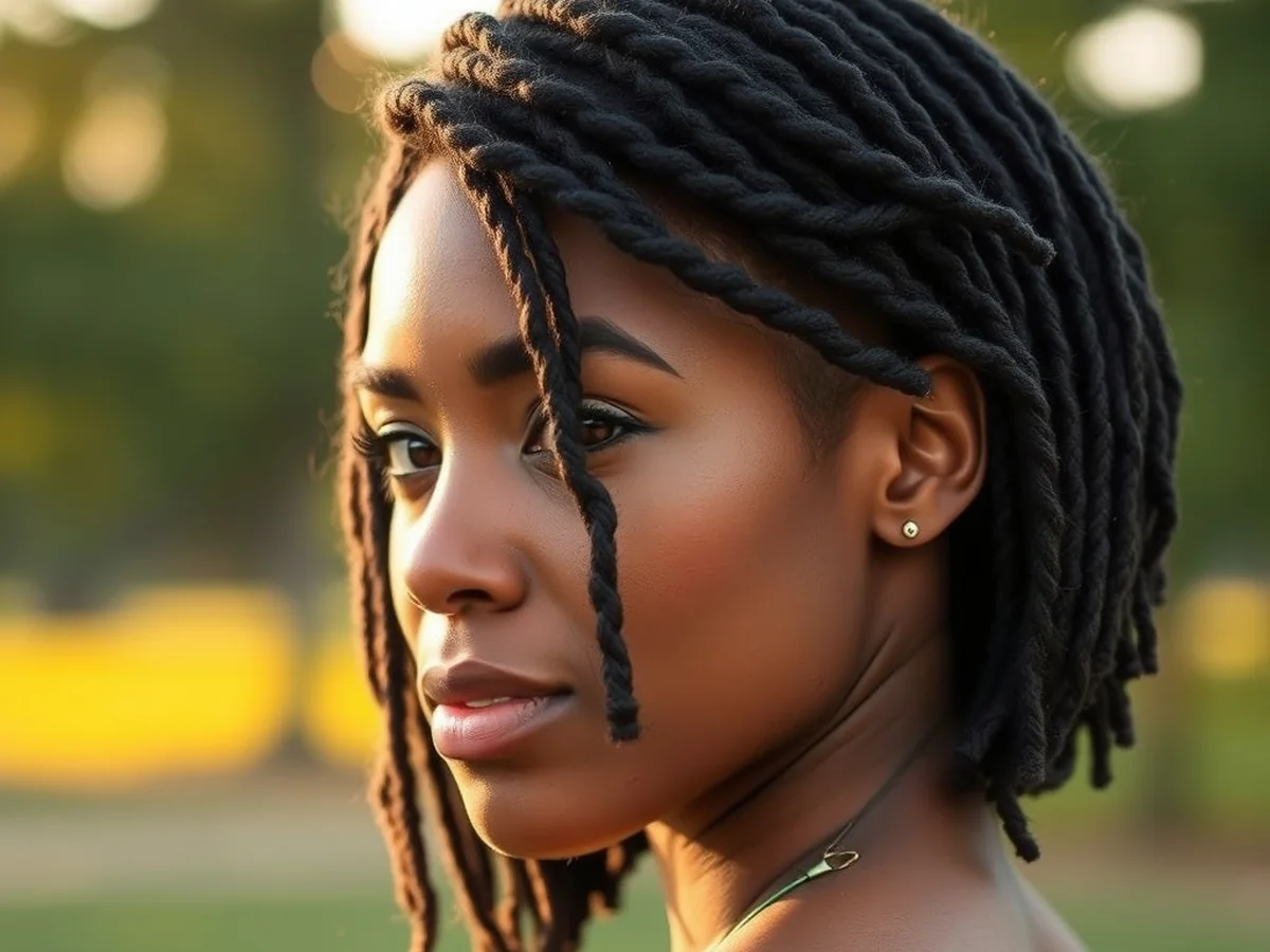Boho Loc Bob - shoulder length locs hairstyle