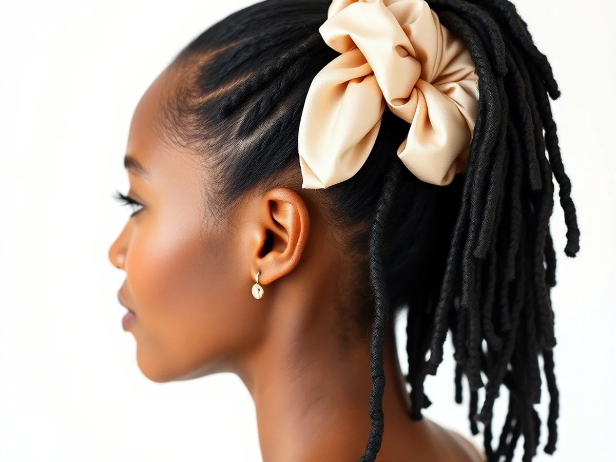 Classic High Ponytail - shoulder length locs hairstyle