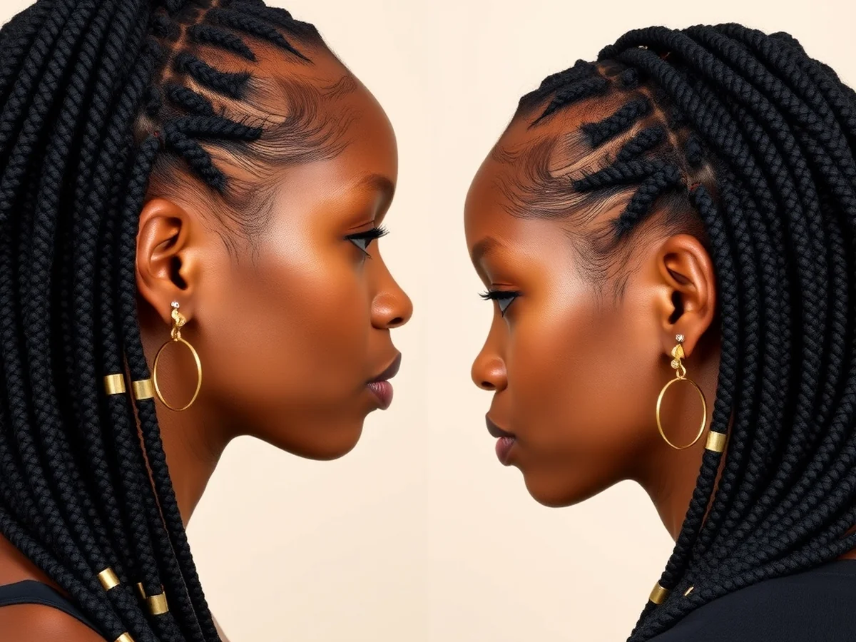 Cuffed Loc Styles - shoulder length locs hairstyle