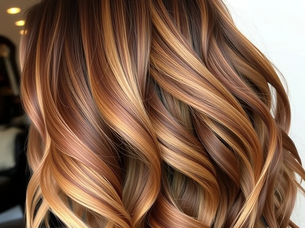 Dimensional Caramel Highlights - Trendy Hair Colors