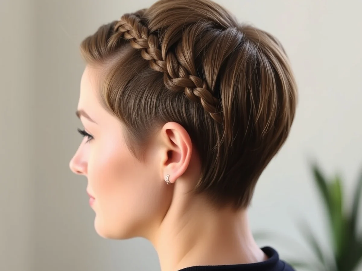 Braided Short Pixie - versatile short hair
