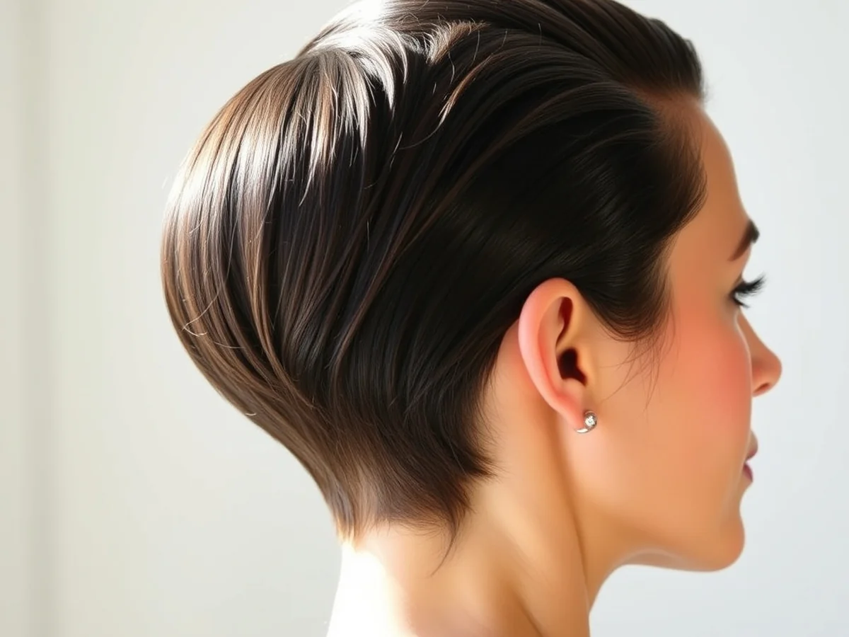 Slicked-Back Short Cut - versatile short hair