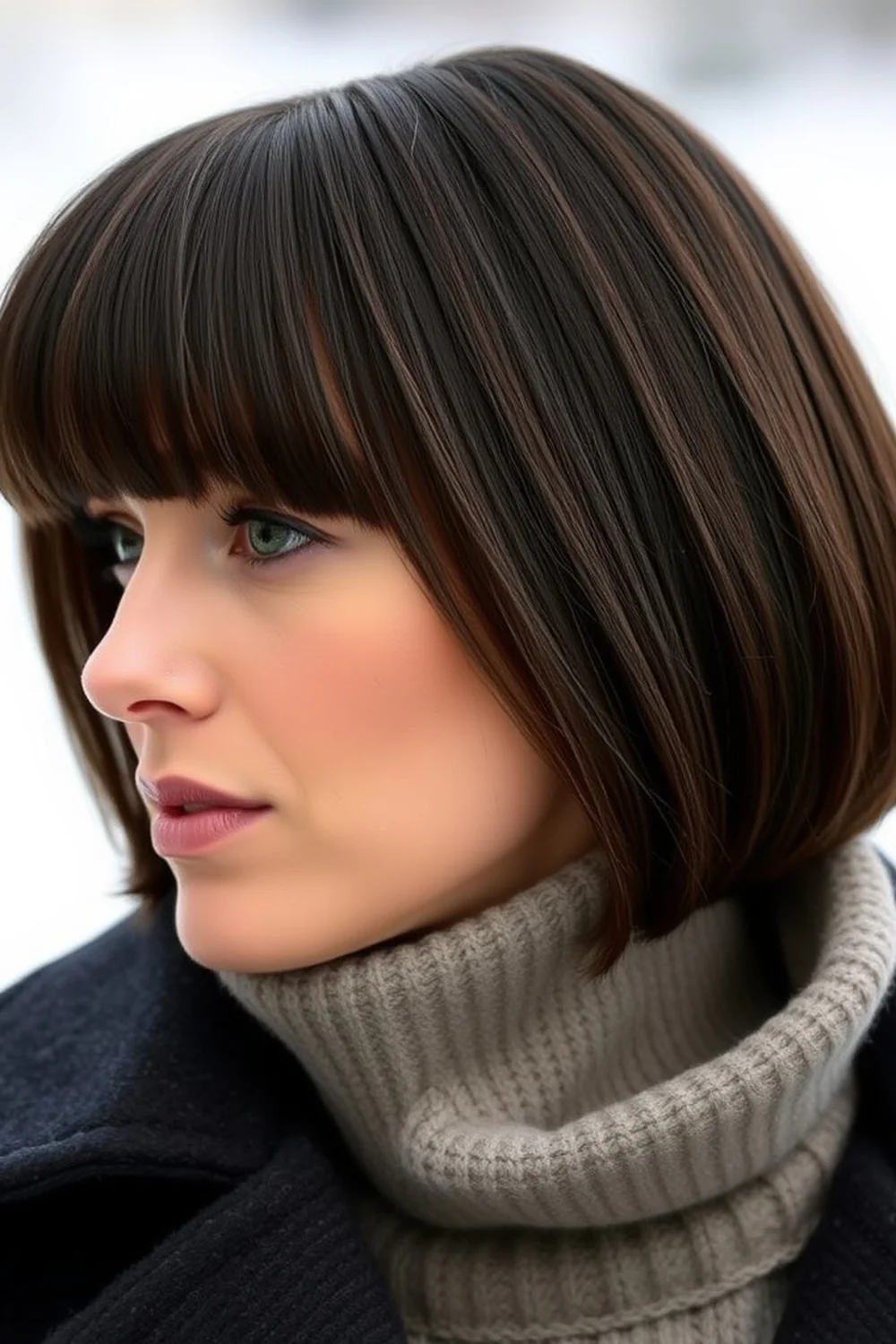 Classic blunt bob - wchic winter bob haircut