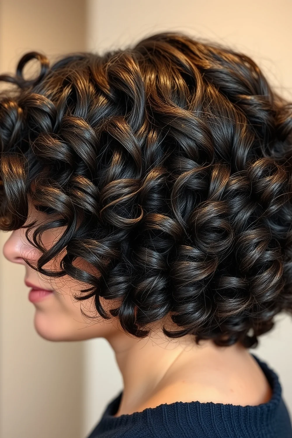 Curly winter bob - wchic winter bob haircut