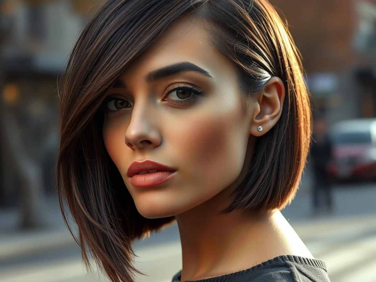 Asymmetrical Bob Look - women bob hairstyles