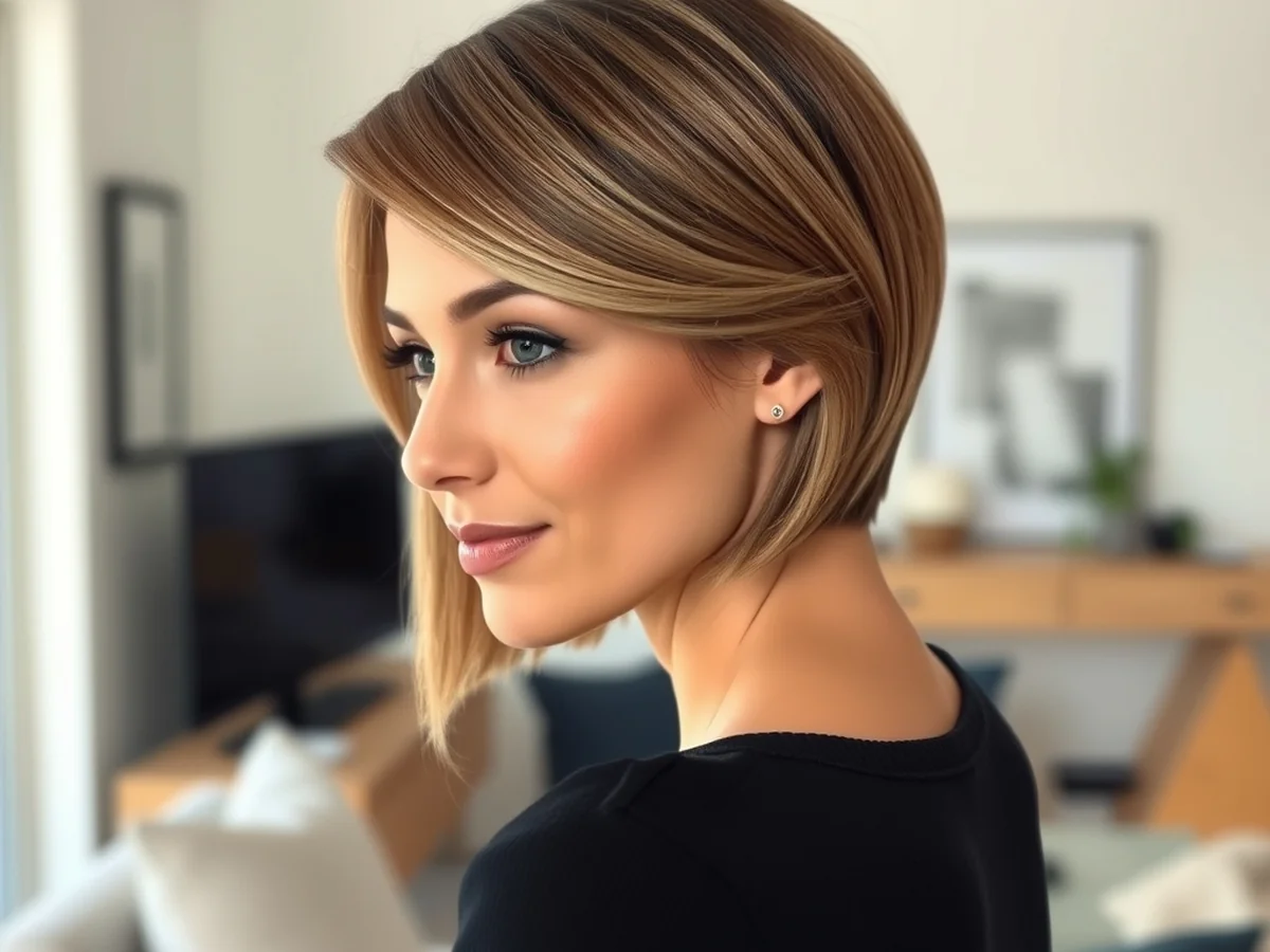 Side Swept Bob - women bob hairstyles