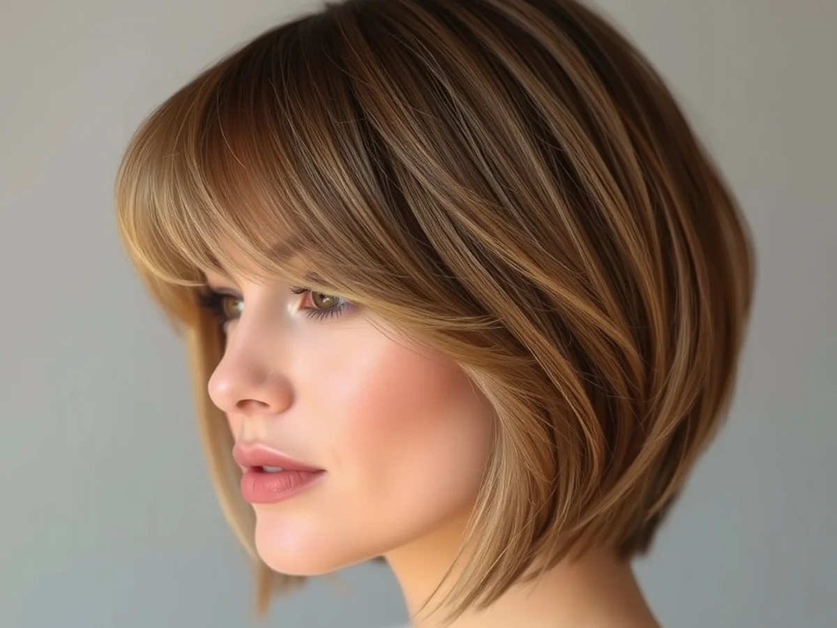 Wispy Fringe Bob - women bob hairstyles