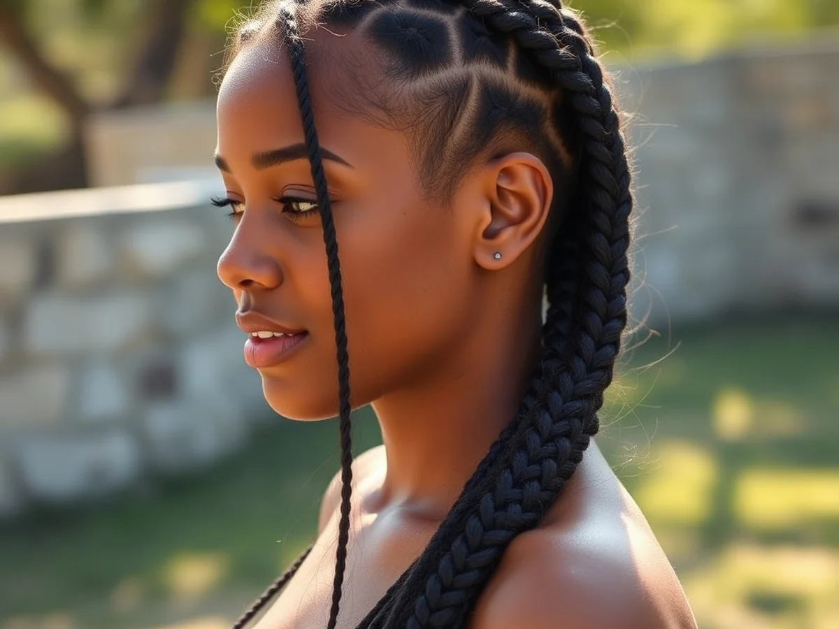 Modern Feed-in Braids - women braids hairstyle
