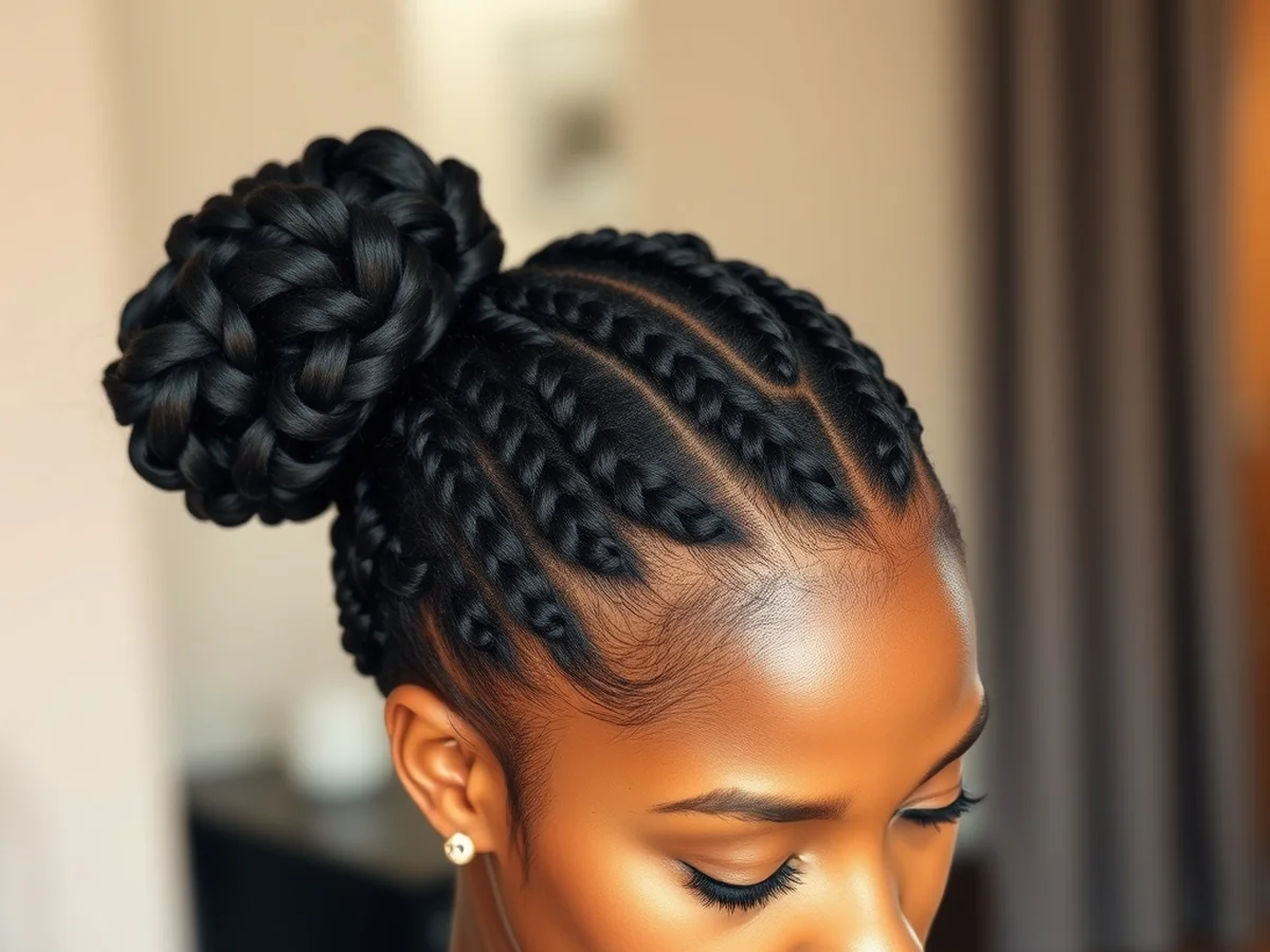 Protective Braided Updos - women braids hairstyle
