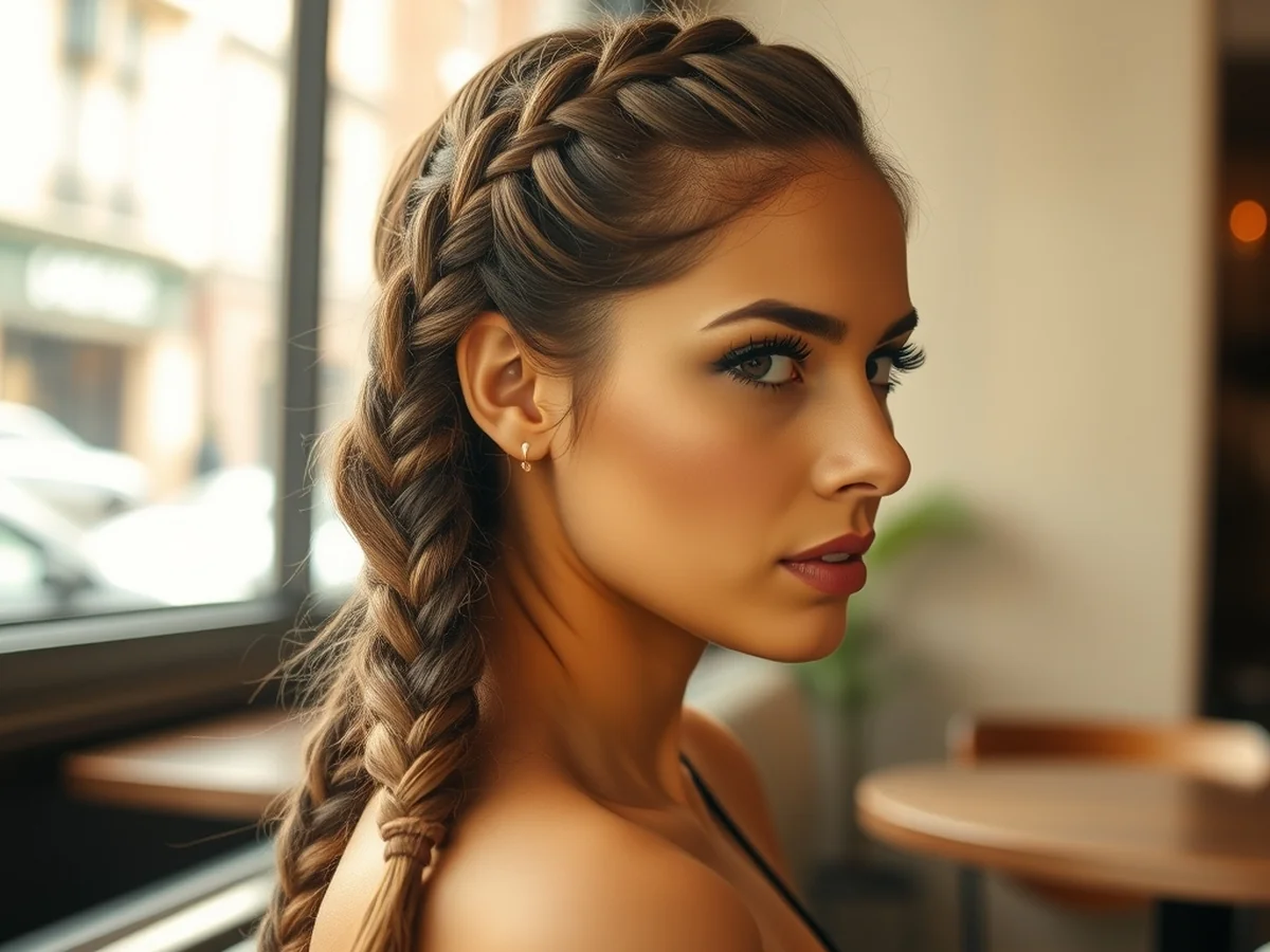 Side Swept Braids - women braids hairstyle