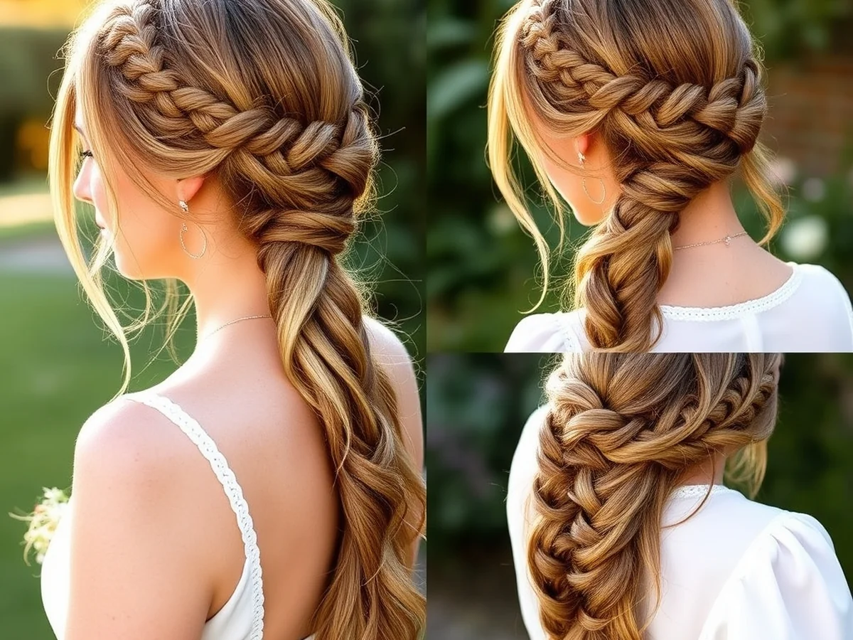 Boho Bridesmaid Braids - women bridemaids hairstyles