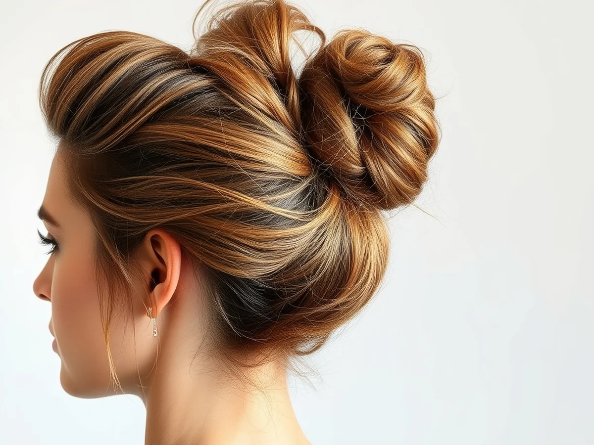 Textured Messy Bun - women bridemaids hairstyles