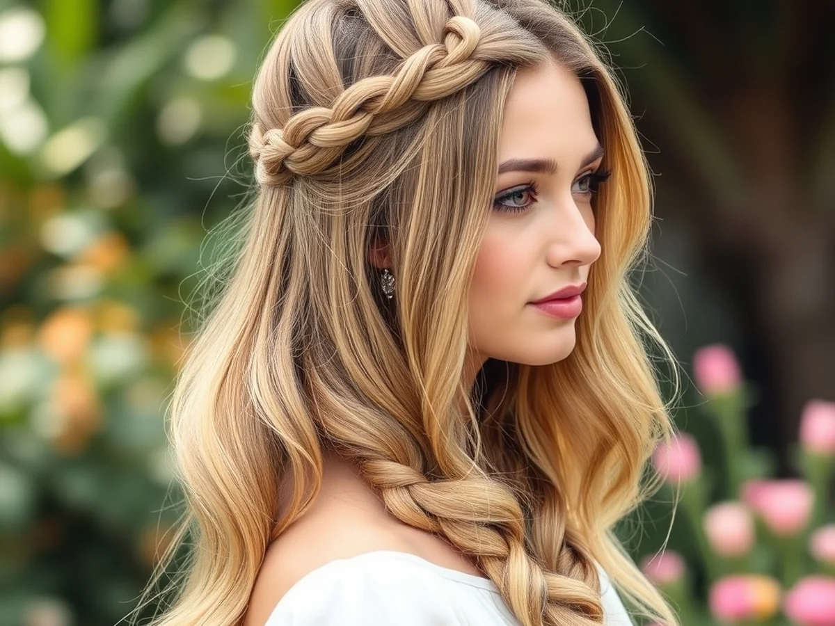 Waterfall Braid Look - women bridemaids hairstyles