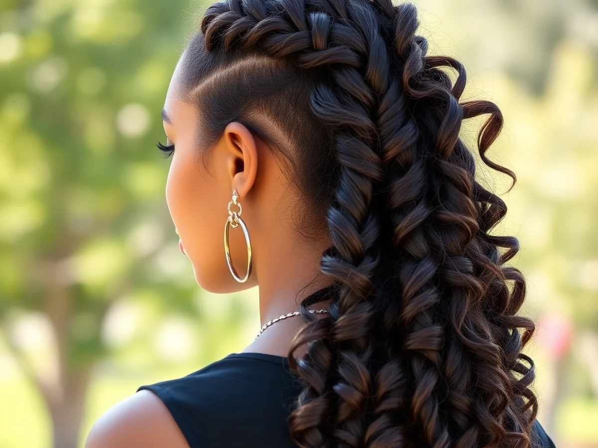 Curly Side Braid - women curly hairstyles