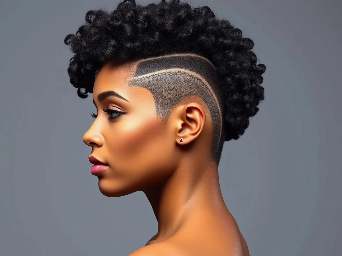 Curly Undercut Design - women curly hairstyles