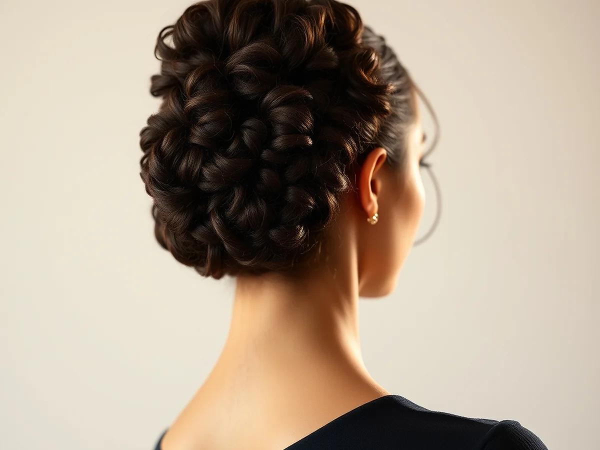 Elegant Curly Chignon - women curly hairstyles