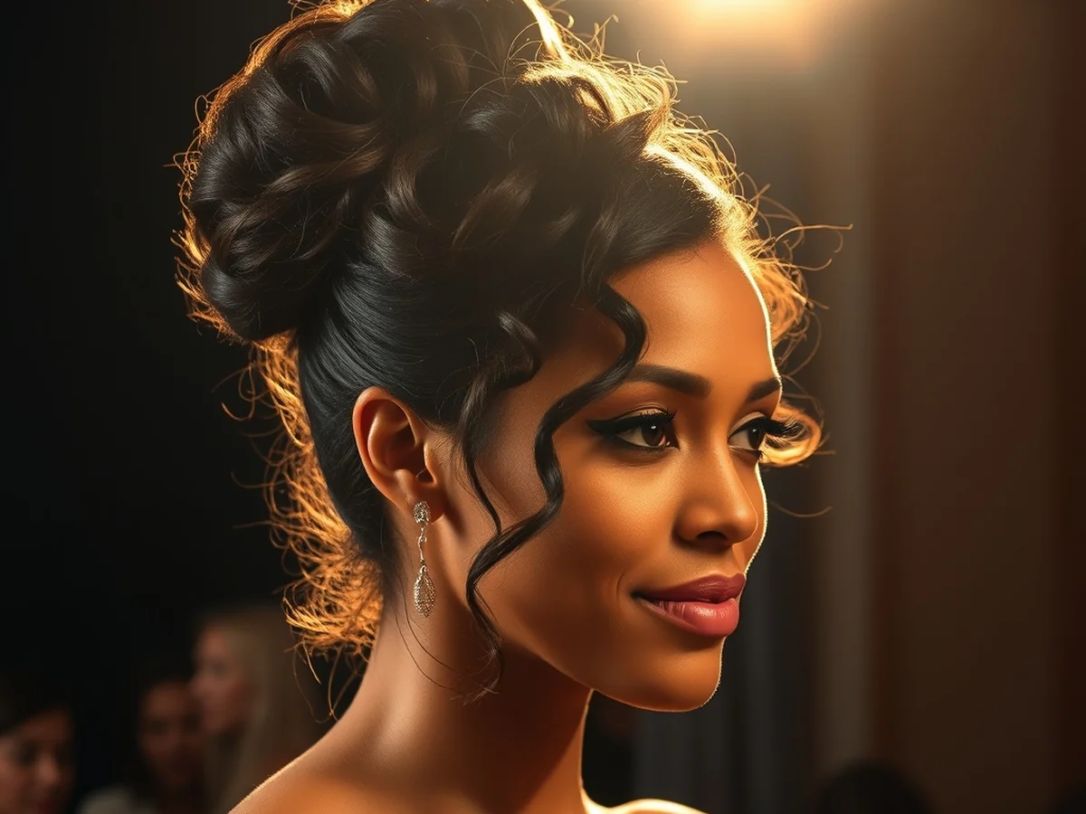 Loose Messy Updo - women curly hairstyles
