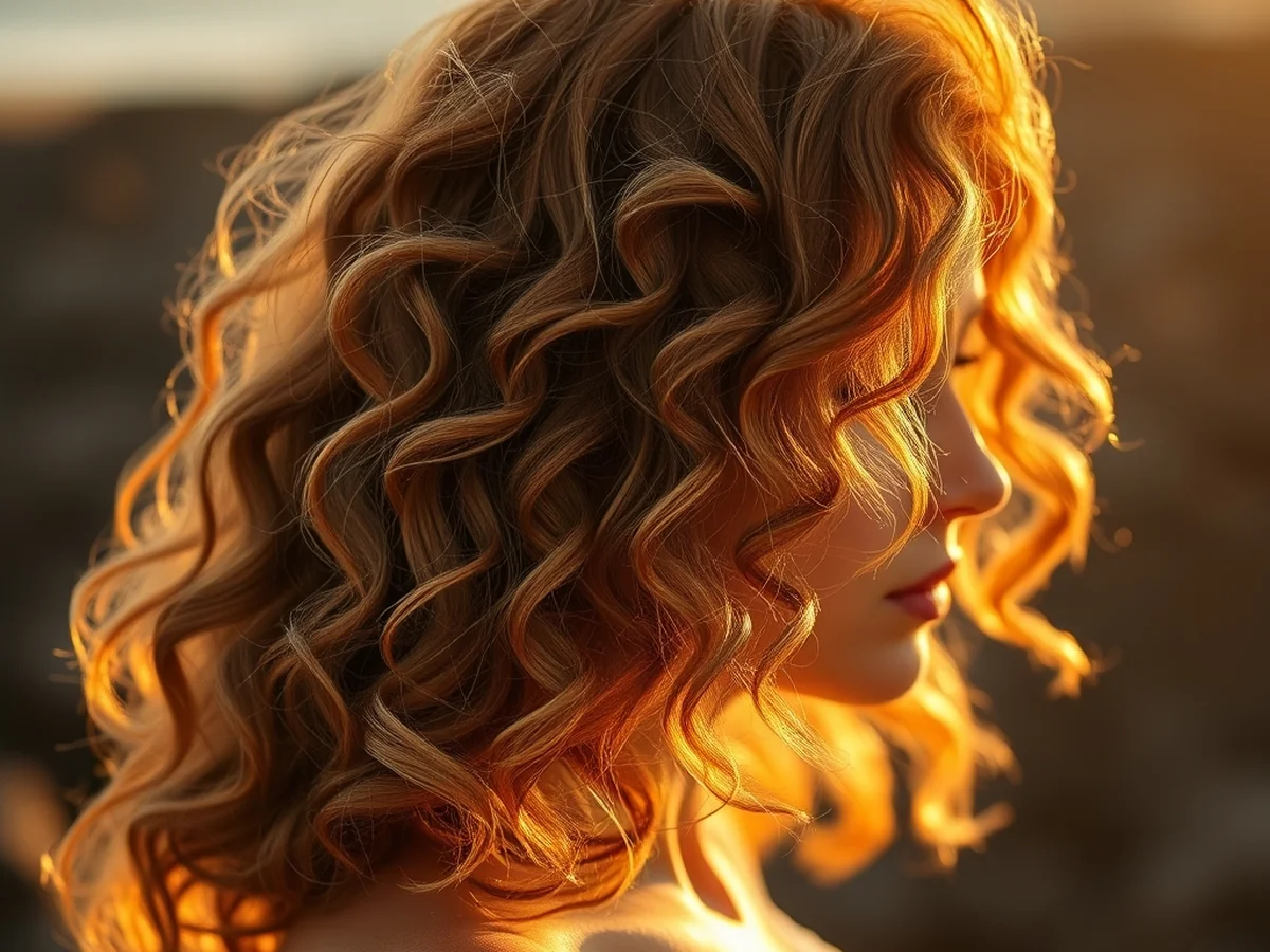 Textured Beach Wave Curls - women curly hairstyles