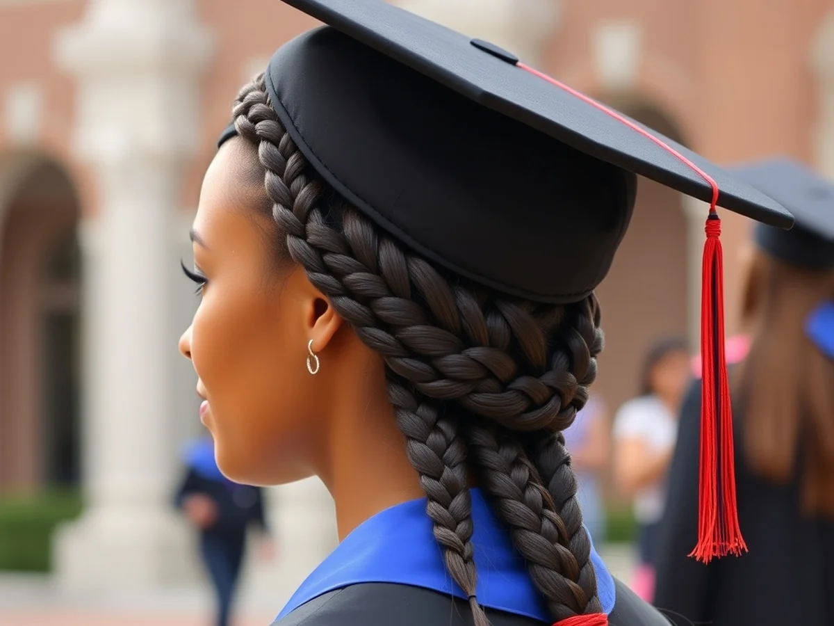 Braided Crown Style - women grad hairstyles