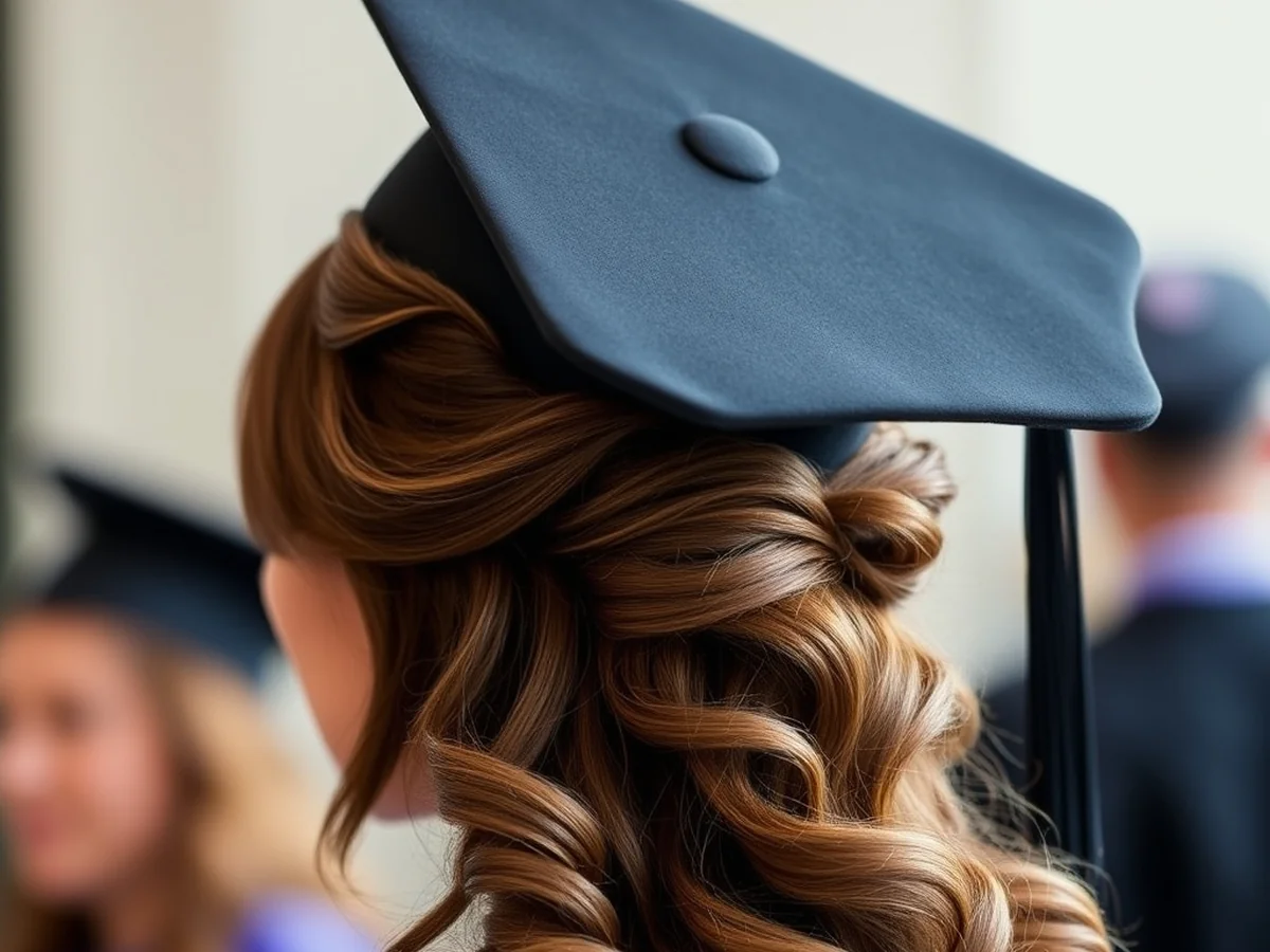 Classic Half Up - women grad hairstyles