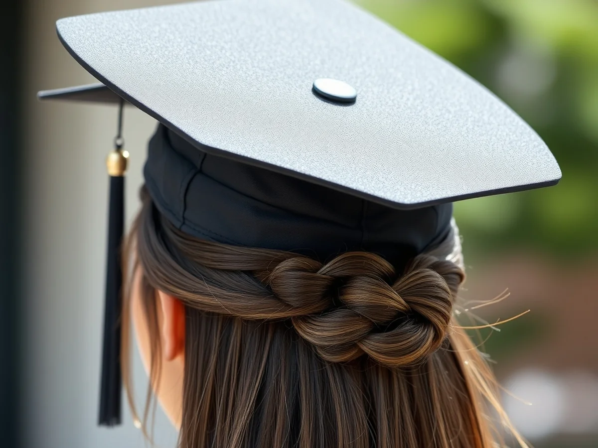 Half Up Twist - women grad hairstyles
