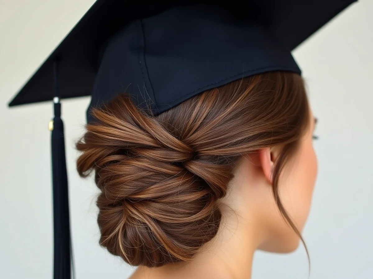 Low Messy Bun - women grad hairstyles